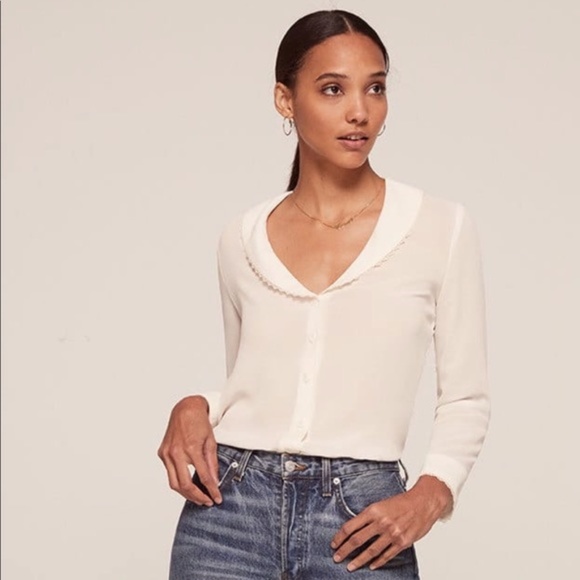 New Reformation Betsy Blouse christy dawn doen - Picture 1 of 9